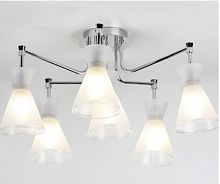 Люстра потолочная шестирожковая Rivoli Модерн Sospiro S6 CR Е14 Хром картинка 